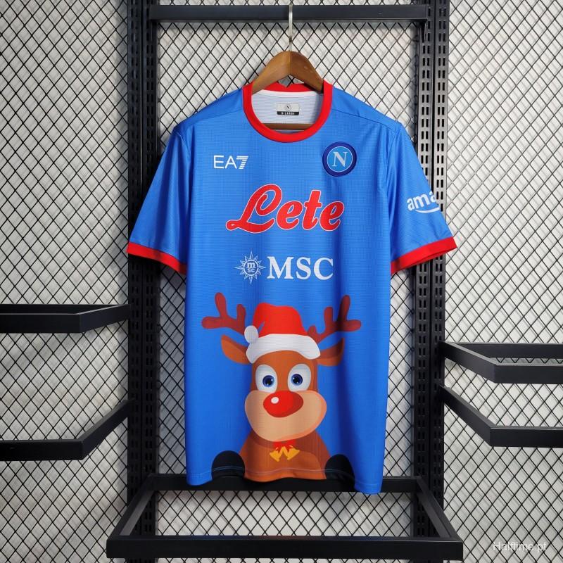 22-23 Napoli Christmas Special Version Blue Jersey