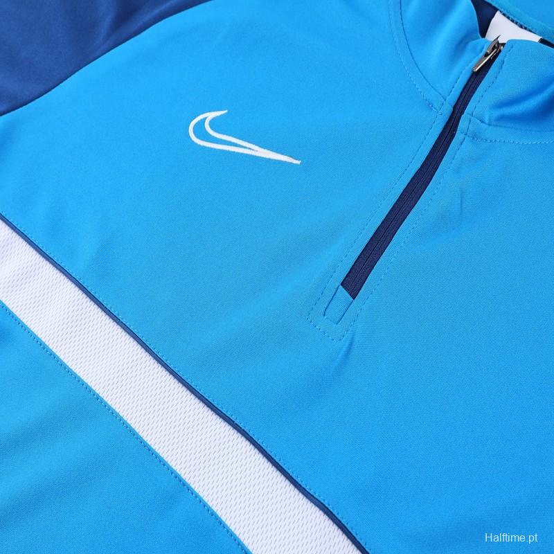 2023 NIKE Blue Half Zipper Jacket +Pants