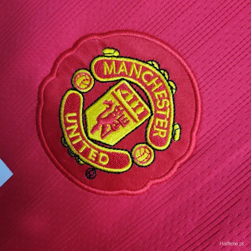 Retro Long Sleeve 07-08 Manchester United Champions League Version Home Jersey