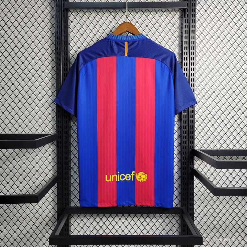 Retro 16-17 Barcelona Home Soccer Jersey