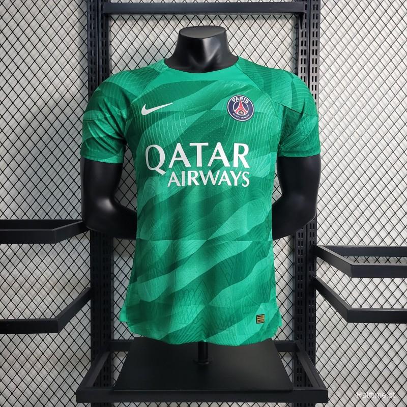 Player Version 23-24 PSG Goalkeeper Green Jersey