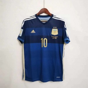 Retro 2014 Argentina Away Messi Jersey With World Cup Patch