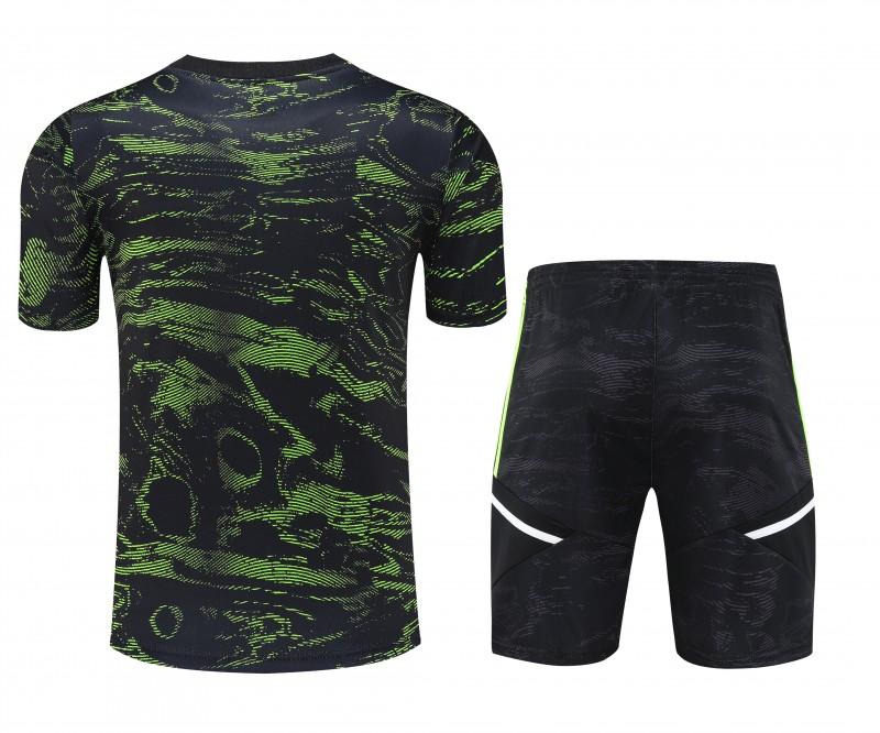 23-24 Manchester United Black Green Short Sleeve+Shorts