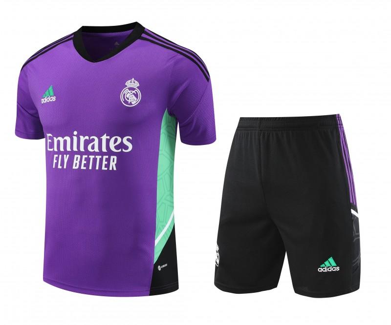 23-24 Real Madrid Purple Short Sleeve+Shorts