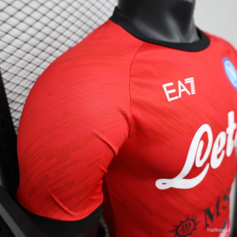 Player Version SSC Napoli Face Game Pierluigi Gollini Goalkeeper Jersey