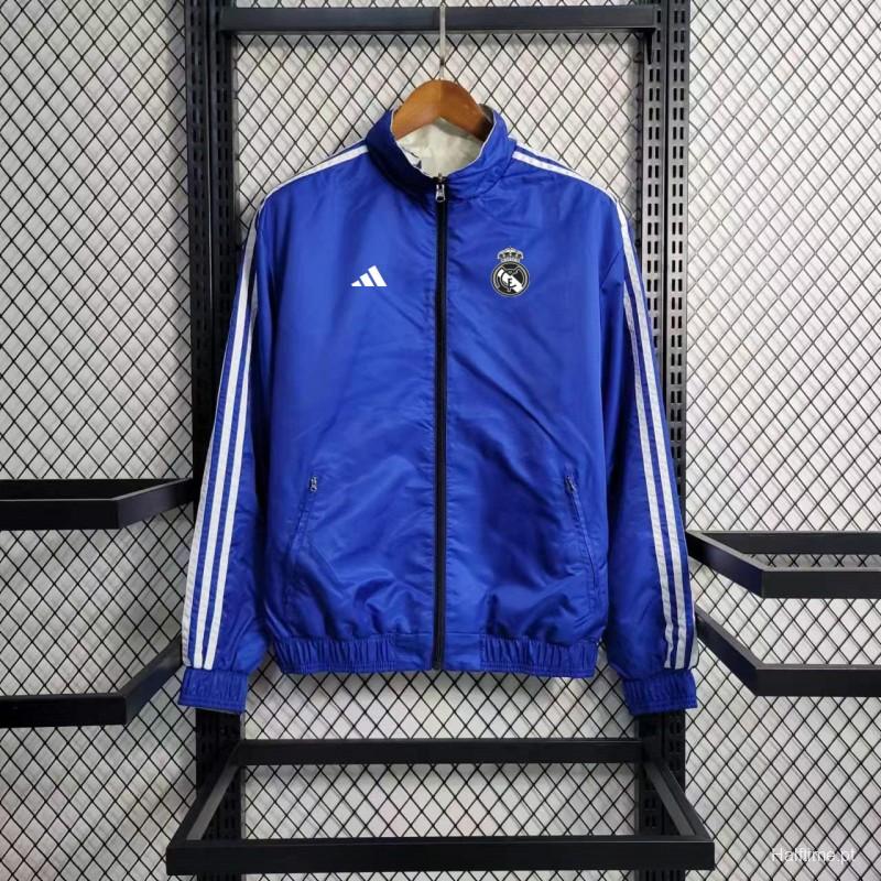 2023 Real Madrid Blue/White Reversible Windbreaker