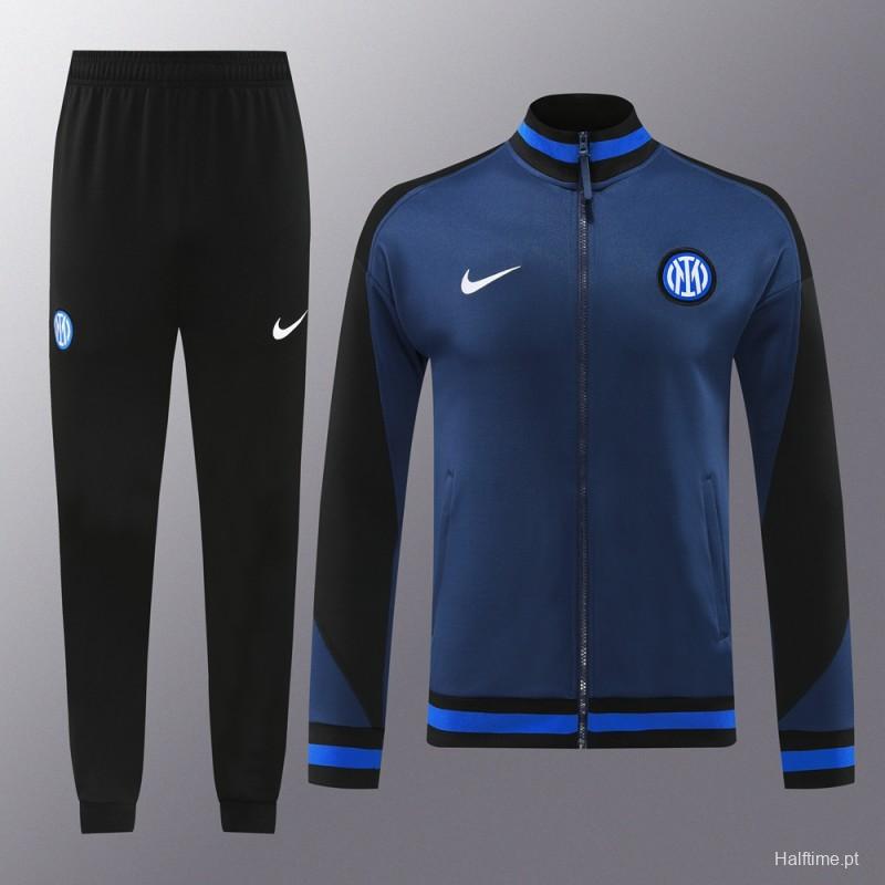 24/25 Inter Milan Navy Full Zipper Jacket +Long Pants