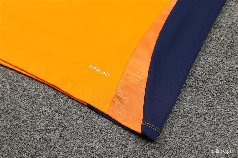 24/25 Juventus Orange Half Zipper Jacket+Long Pants