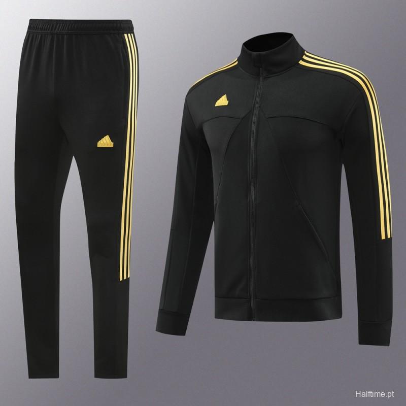 2024 Adidas Black Full Zipper Jacket +Long Pants