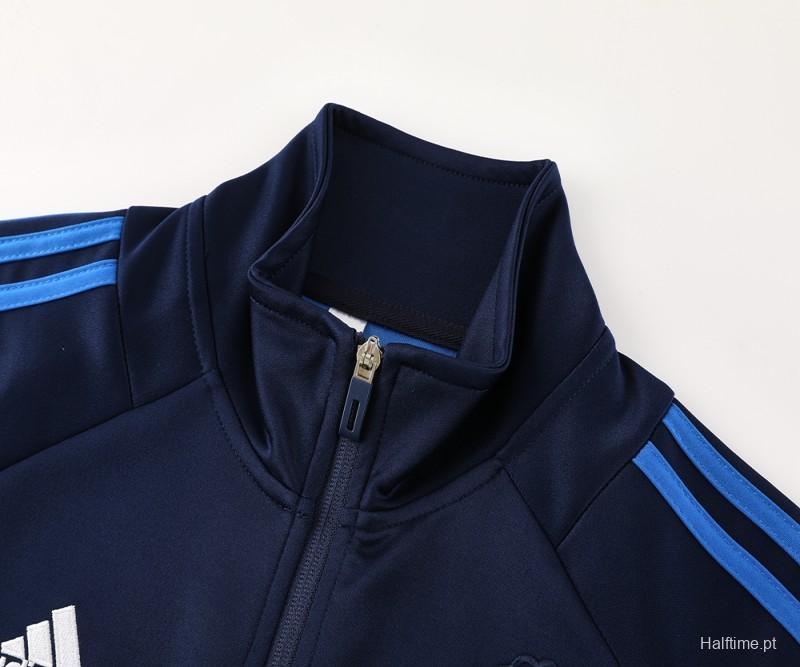 24/25 Manchester United Navy/Blue Full Zipper Jacket +Long Pants