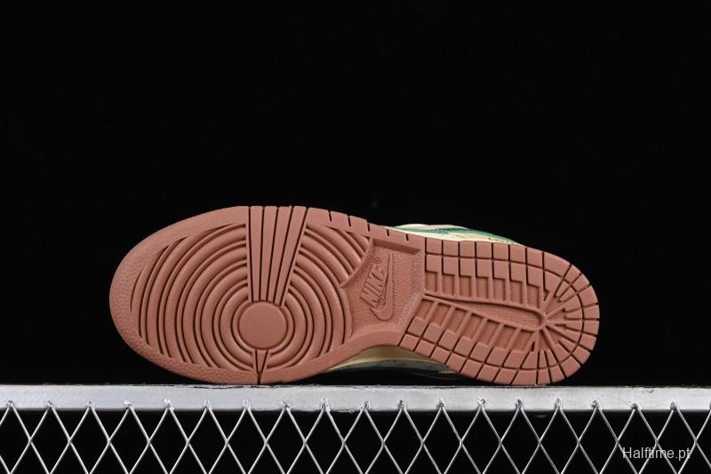 Nike SB Dunk Low LV Collaboration - Beige Green Anniversary High-End Custom Low-Top Casual Skate Shoes - LV6188-003