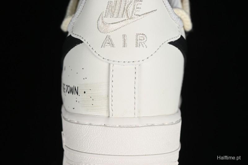 Nike Air Force 1 '07 Low Custom Cappuccino Anime-Themed Spray-Painted Casual Sneakers with Strap - ZH0316-019