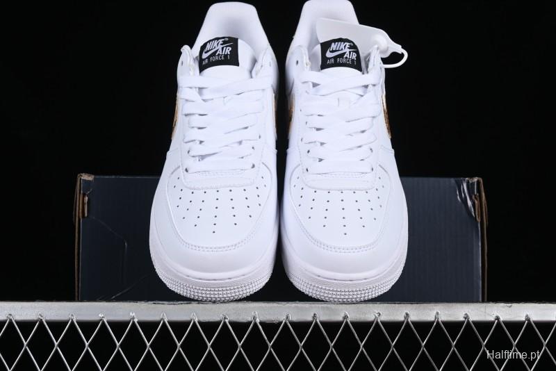 Nike Air Force 1 '07 Low Casual Sneakers with Full-Length Air Cushion - AO1635-100