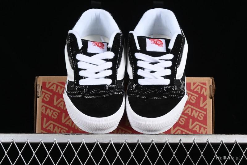 Vans Knu-Skool Premium Custom Denim Monogram Slip-On Shoes - VN0009QC6BT