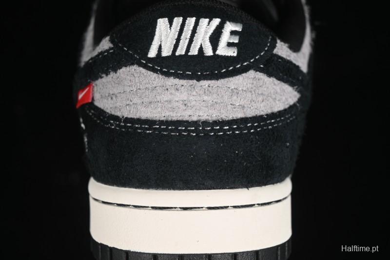Nike SB Dunk Low Stussy Series - Grey Black with Black Swoosh Anniversary Custom Low-Top Casual Skate Shoes - MM1089-028