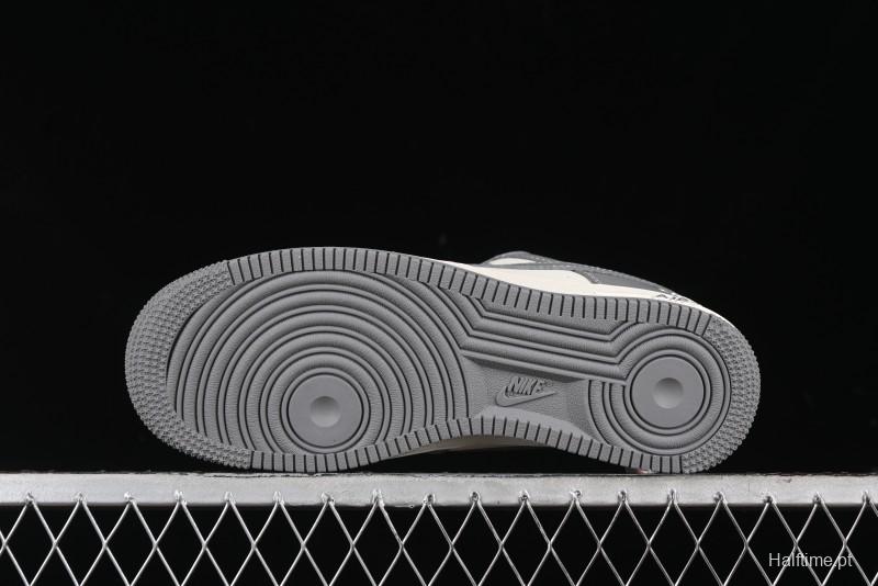 Nike Air Force 1 '07 Low Stussy Collaboration - Premium Gray Low-Top Casual Sneakers - BB5353-512