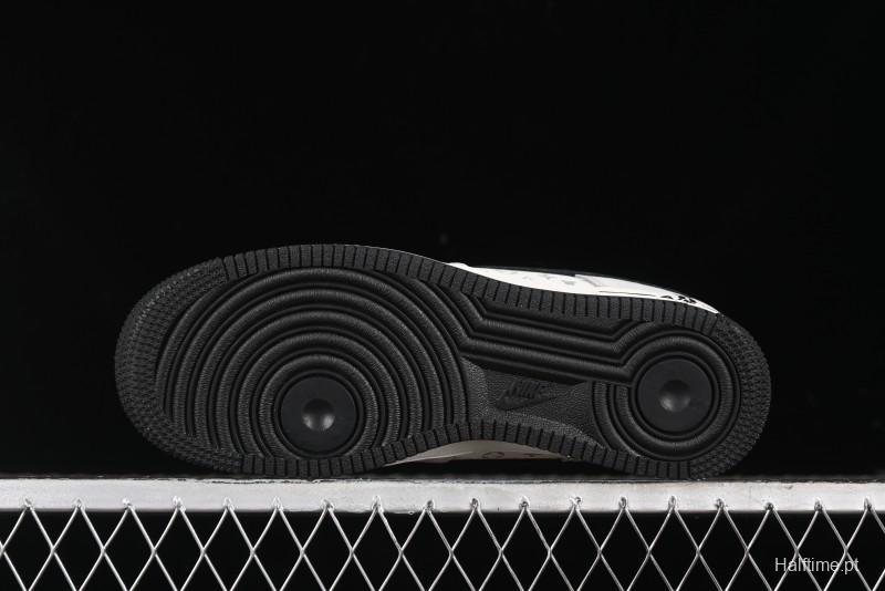 Nike Air Force 1 '07 Low Violent Bear Collaboration - Grey Black Print Low-Top Casual Sneakers - SJ9188-002