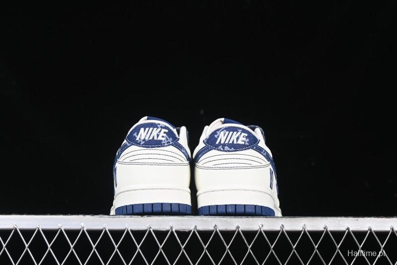 Nike SB Dunk Low MLB Collaboration - Denim Blue Swoosh Anniversary Customized Low-Top Casual Sneakers - DJ2024-044
