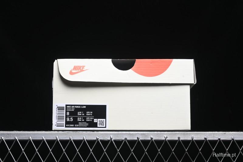 Nike Air Force 1 '07 Low Chrome Hearts Collaboration - Moss Green White Low-Top Casual Sneakers - KK1988-029