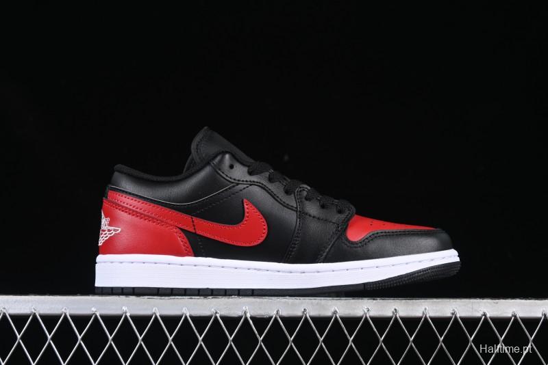 Nike Air Jordan 1 Low AJ1 Red Black Low Top Casual Sneakers - 553558-067