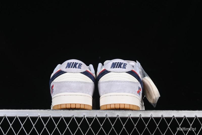 Nike SB Dunk Low UN Collaboration Anniversary Edition Custom Lifestyle Sneakers with Black Swoosh and Gum Sole - DM6868-032