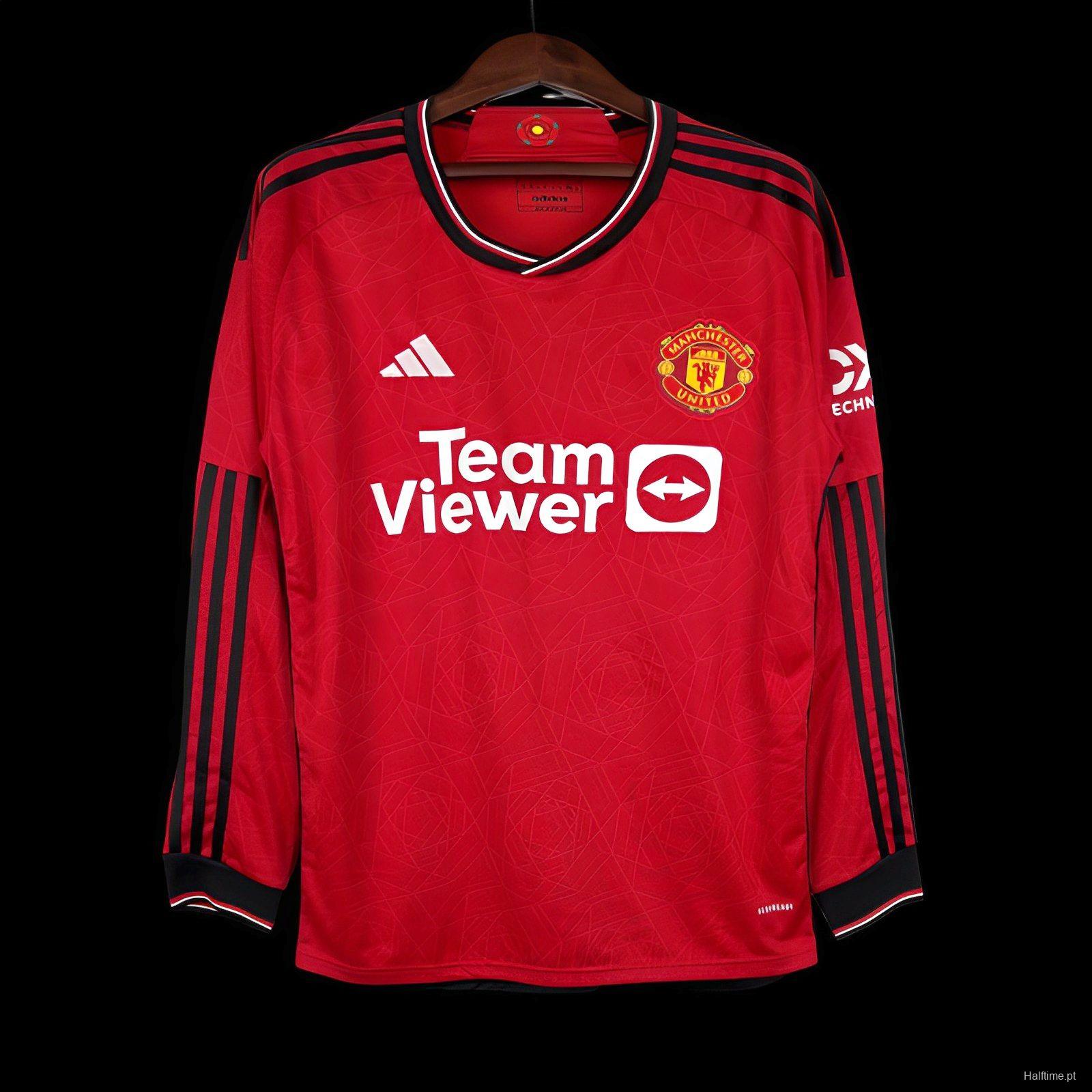 23/24 Manchester United Long Sleeve Home Jersey