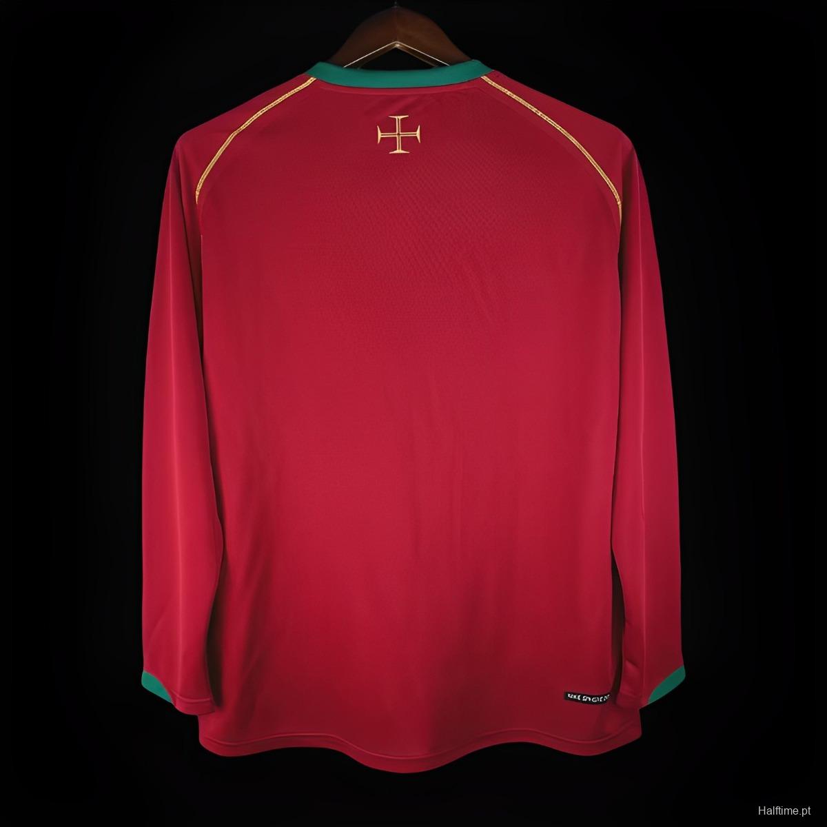 Retro 2006 Portugal Home Long Sleeve Jersey